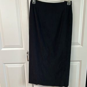 Long faux, suede ladies, straight skirt, 16W, fully lined like new
